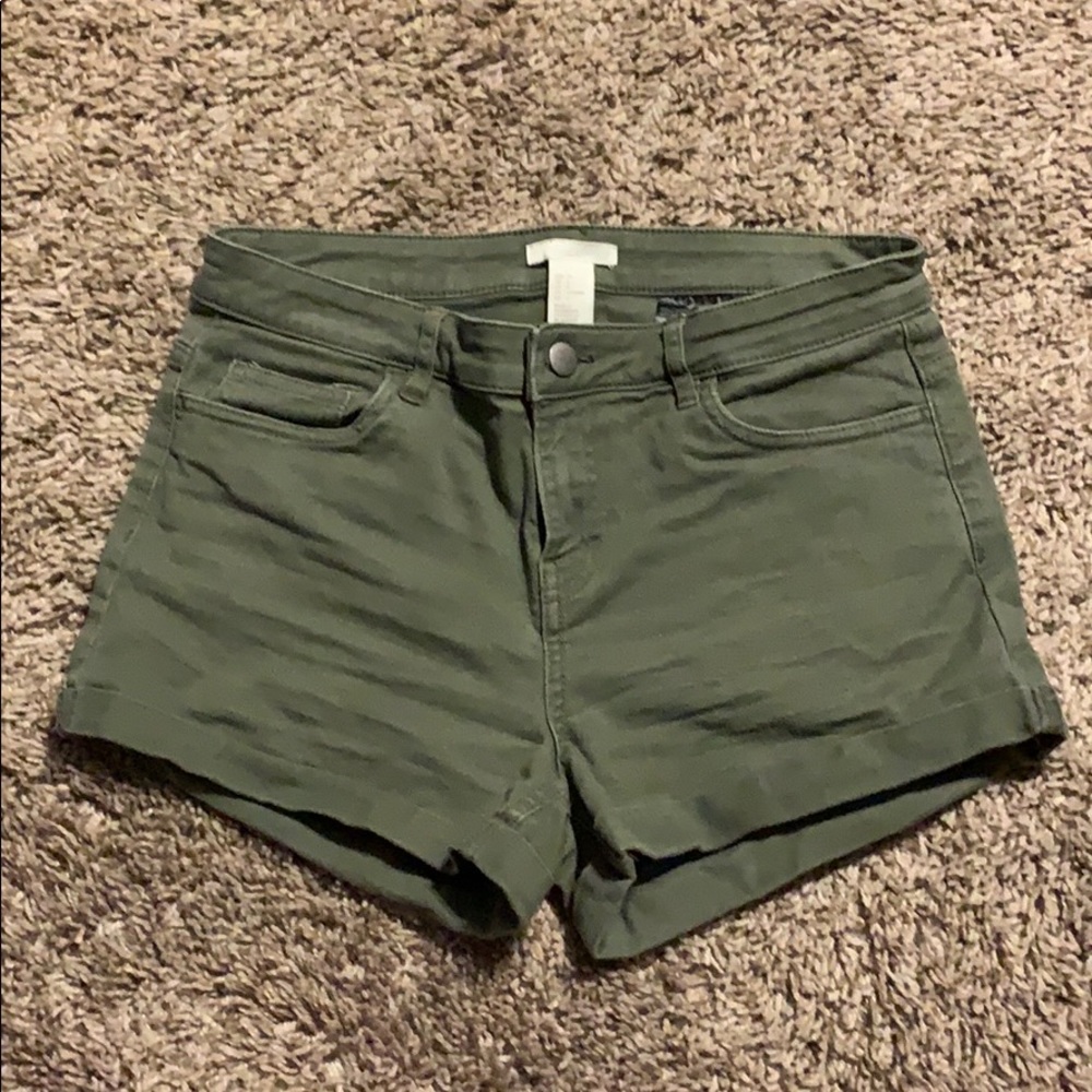 Juniors Army Green Shorts